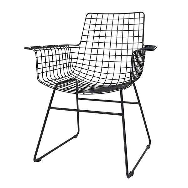 Metal outlet wire chair