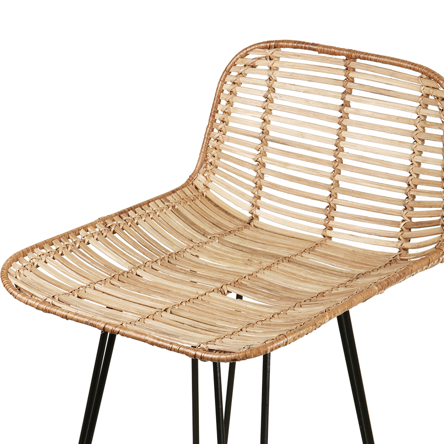 Rattan bar stool natural HKLIVING