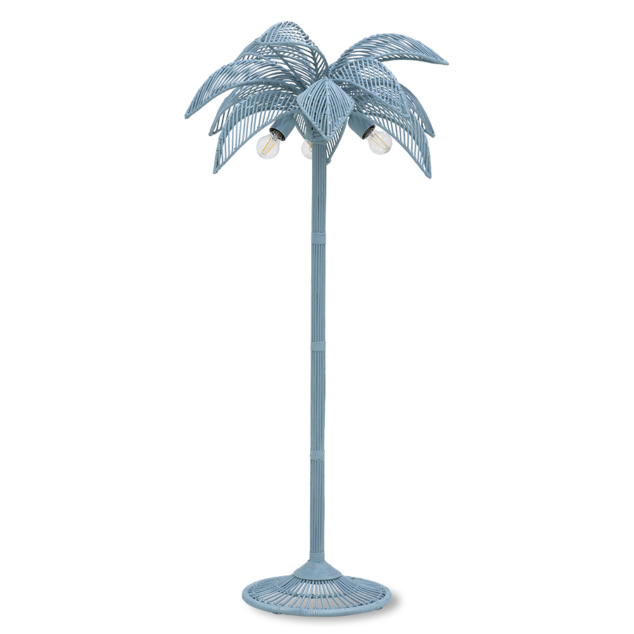 Wicker palm outlet tree lamp