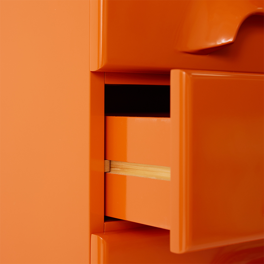 Chest of 8 drawers, tangerine | HKLIVING