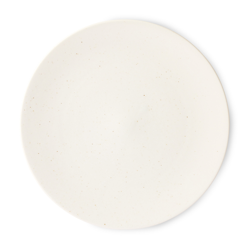 Kyoto ceramics: japanese large dinner plate white speckled | HKliving