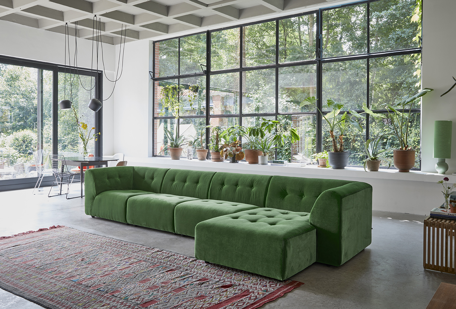 Club couch royal velvet green HKLIVING