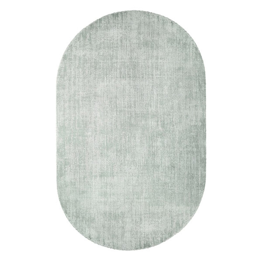 oval viscose rug mint green HKliving