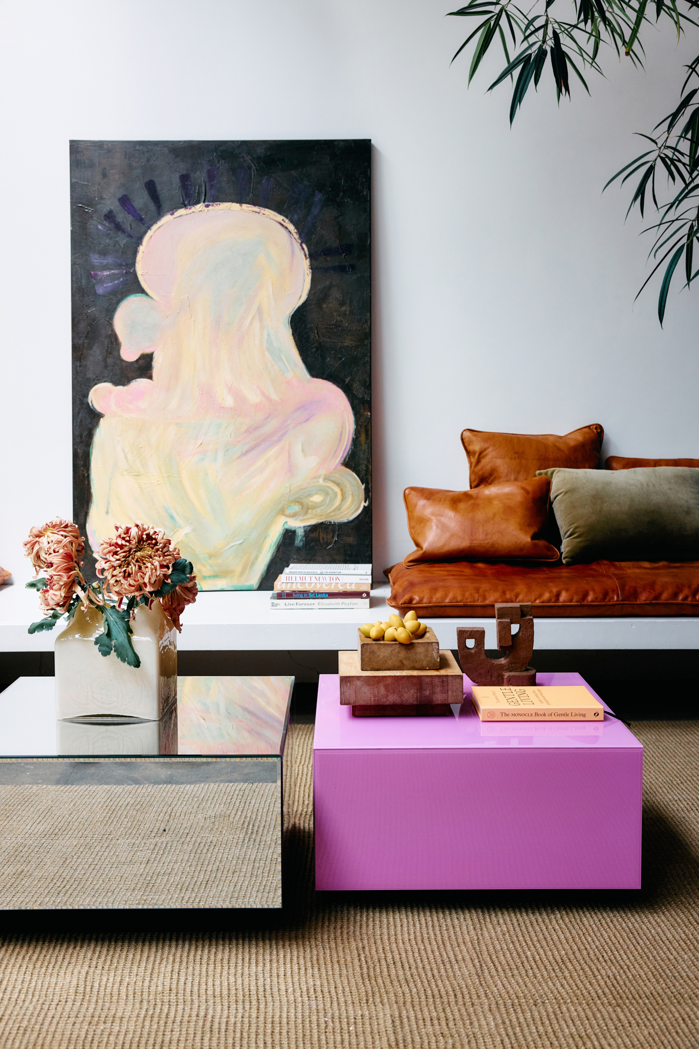Mirror block table pink L | HKLIVING
