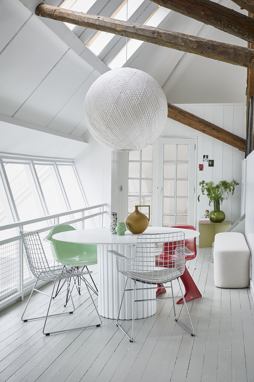 metal wire chair silver | HKLIVING