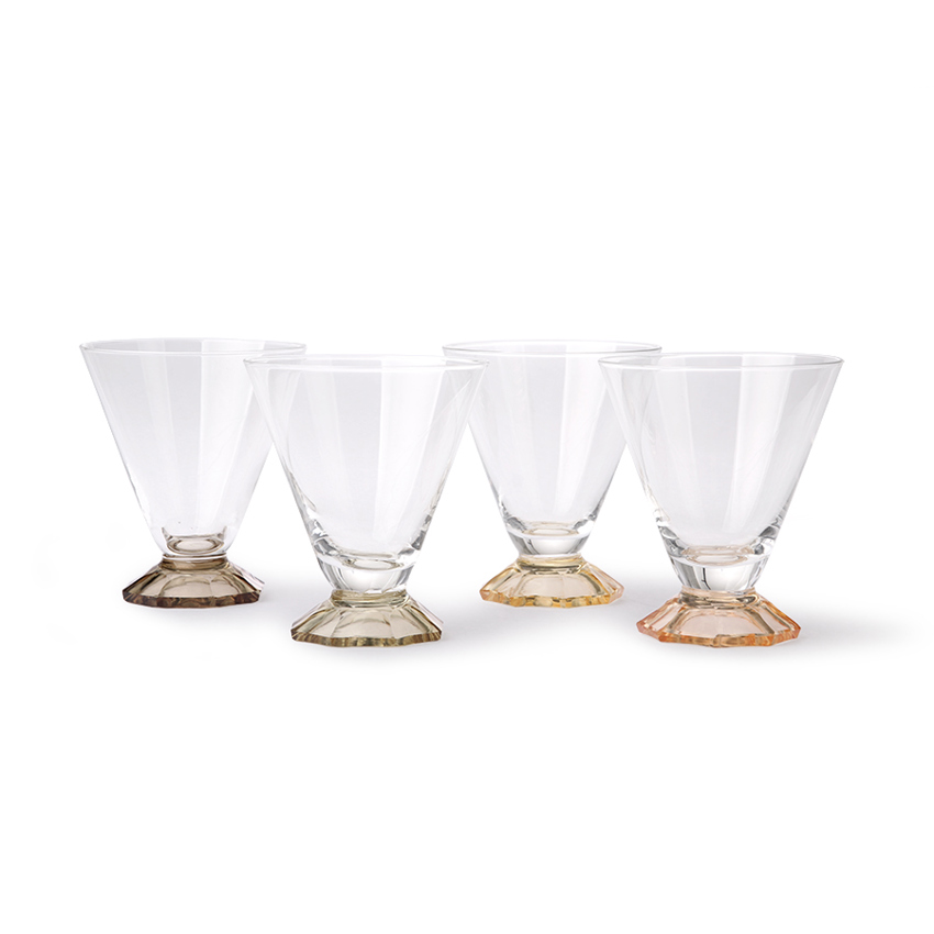 HKliving USA AGL4431 Stemless Martini Glass Set of 4 Unique Cocktail