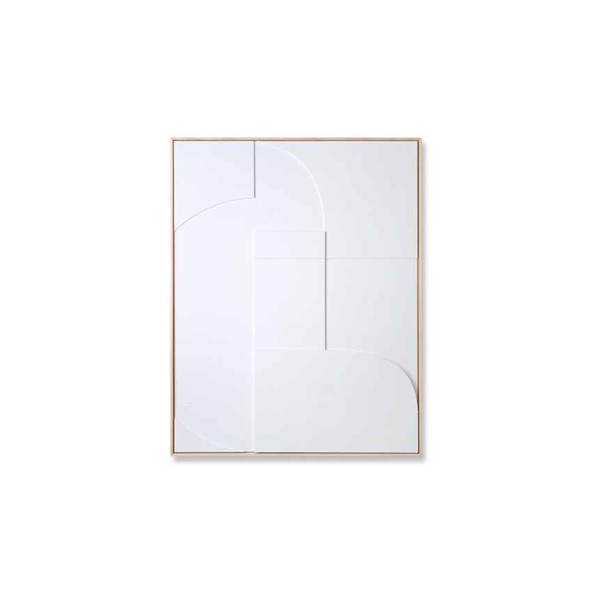 framed relief art panel white A medium HKliving