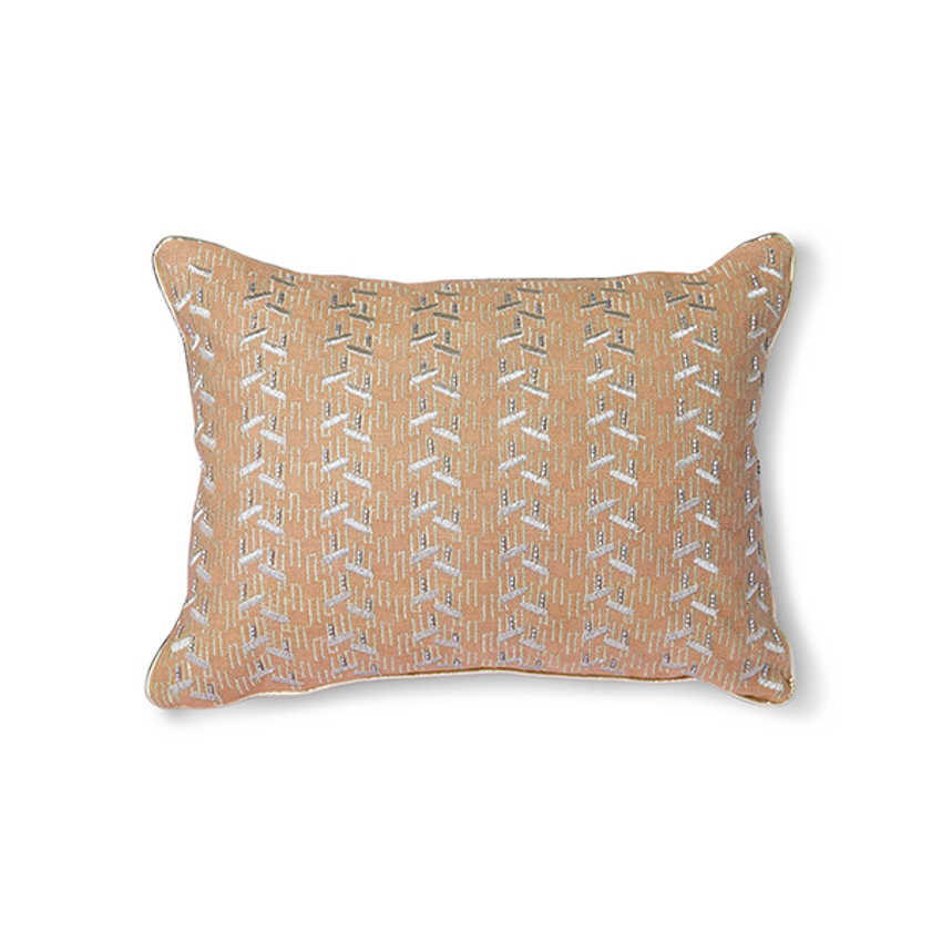 HKliving Nude Cushion with Silver Patches - 30x40cm