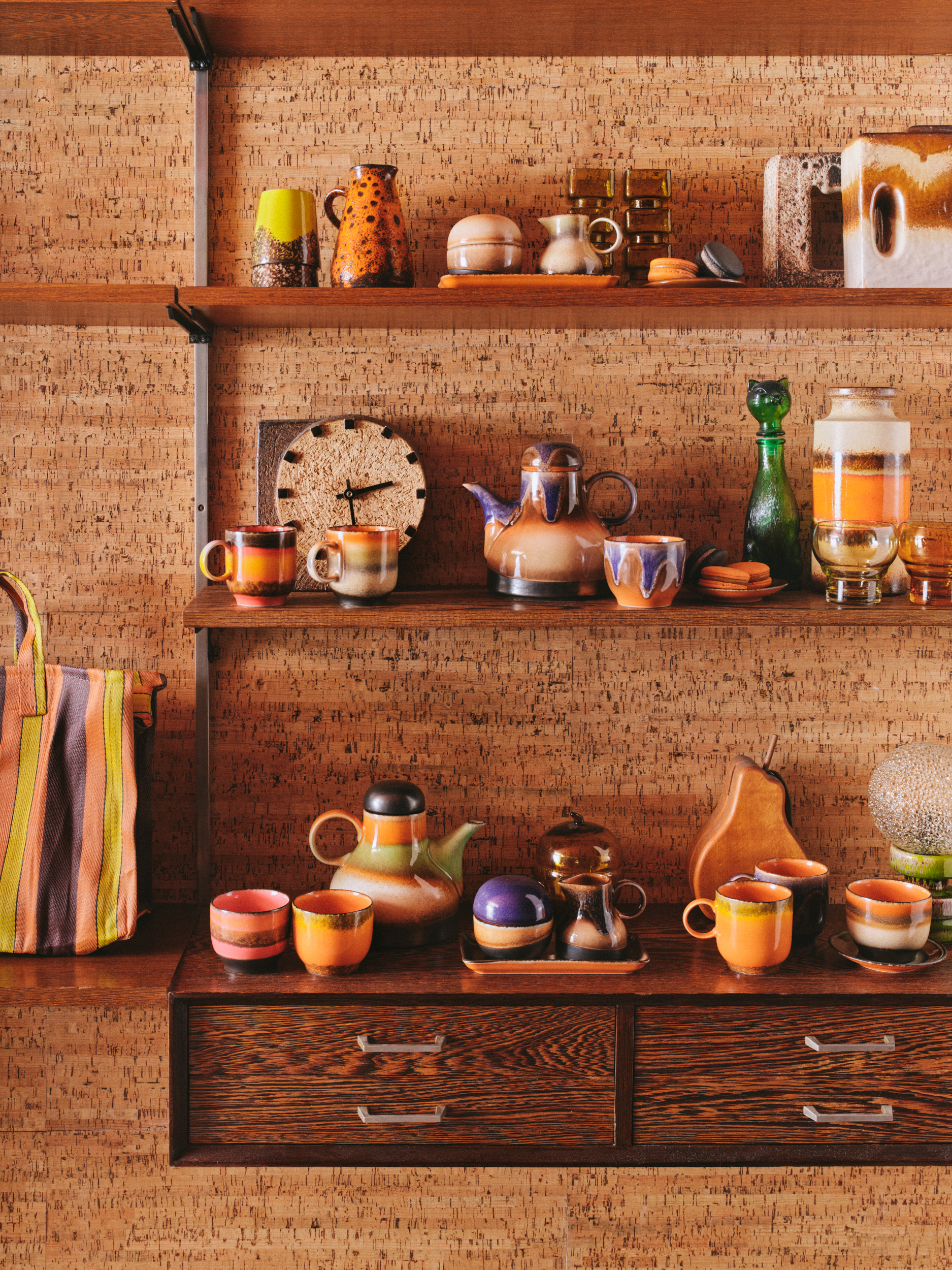 70s ceramics: small trays twenty four hours (set of 2