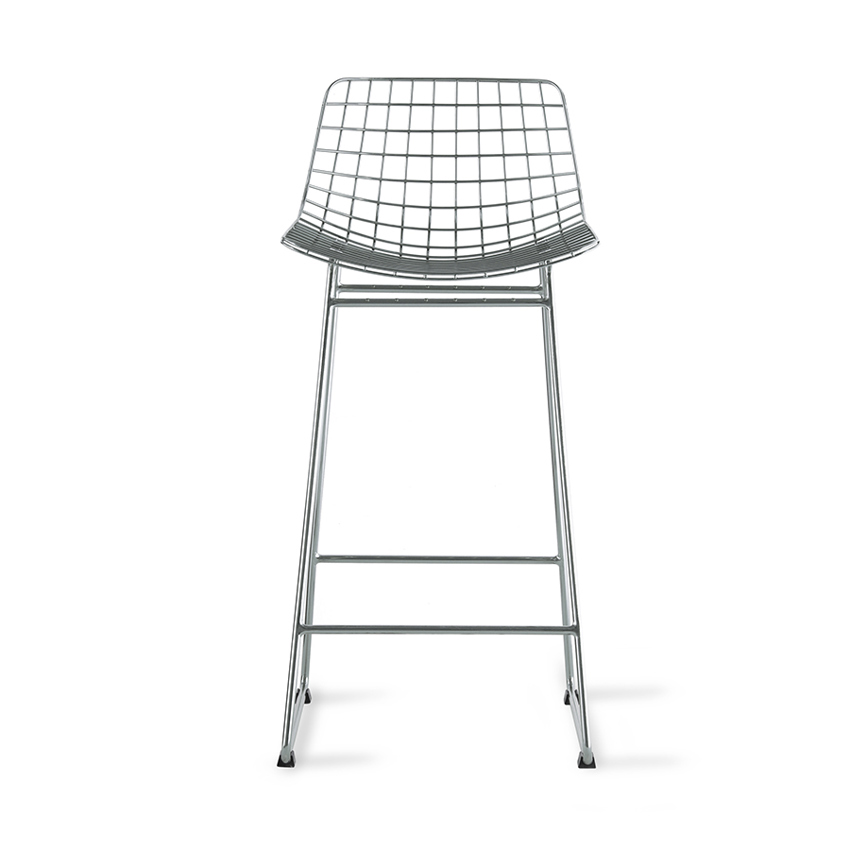 metal wire bar stool silver HKliving