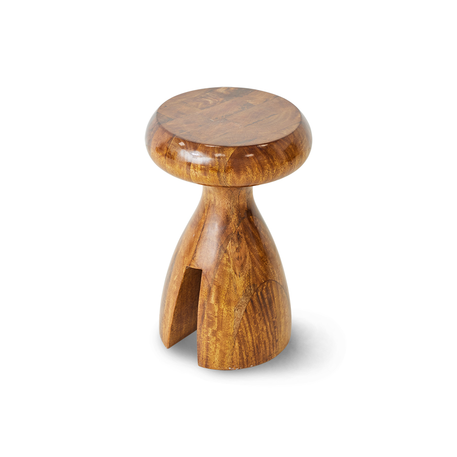 Wooden stool chestnut | HKLIVING