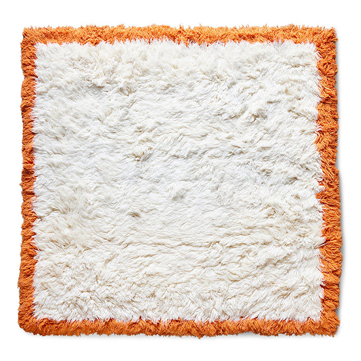 fluffy square rug 'retro summers' (250x250) | HKLIVING