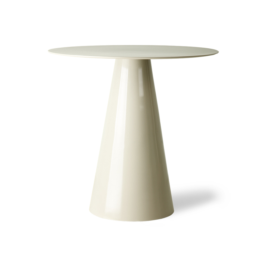 cream metal side table L HKliving