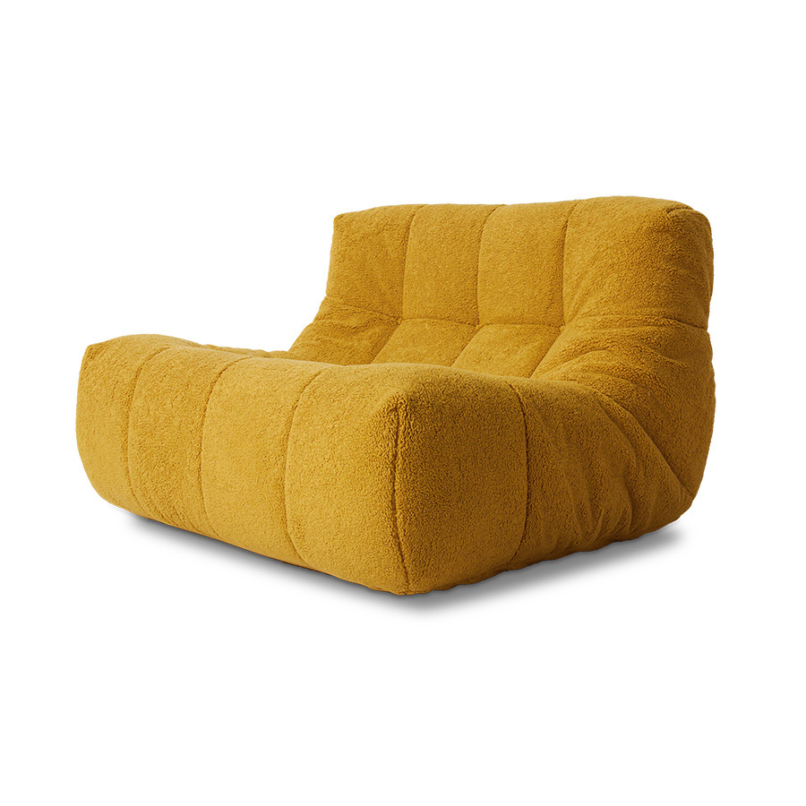 Lazy Lounge chair fluffy ochre HKLIVING