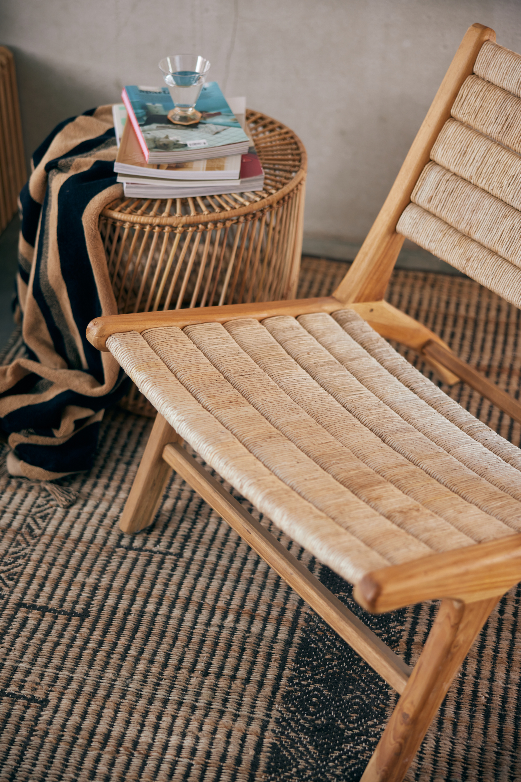 Abaca teak lounge chair discount