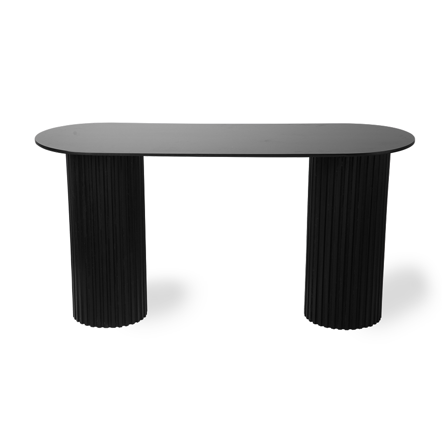 pillar side table oval black HKLIVING