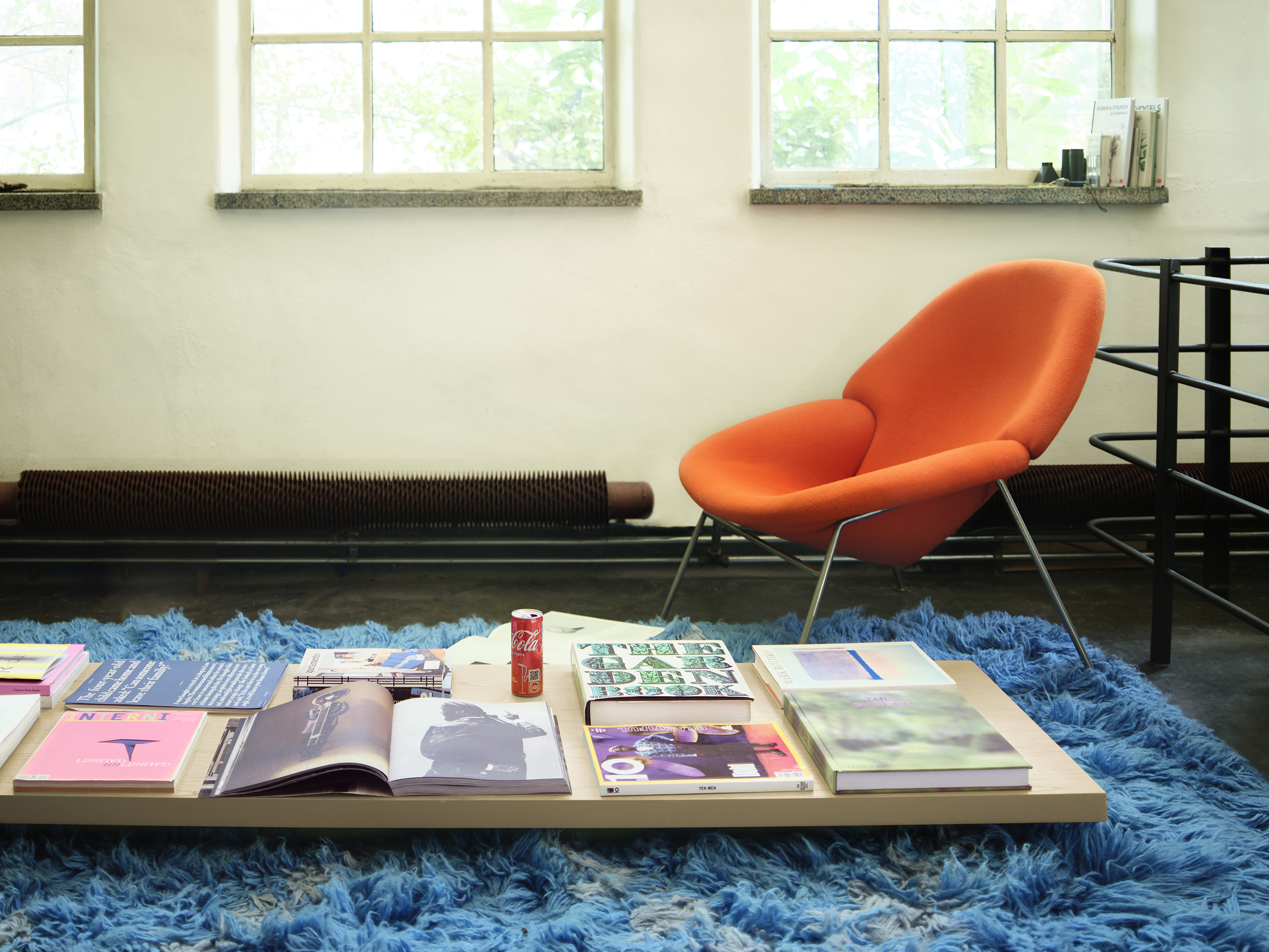 fluffy square rug 'retro summers' (250x250) | HKLIVING