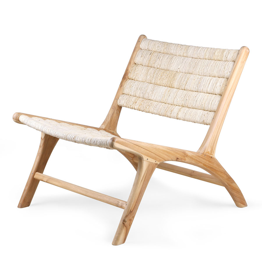 Abaca teak store lounge chair