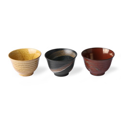 kyoto ceramics: japanese matcha bowls (set of 3)