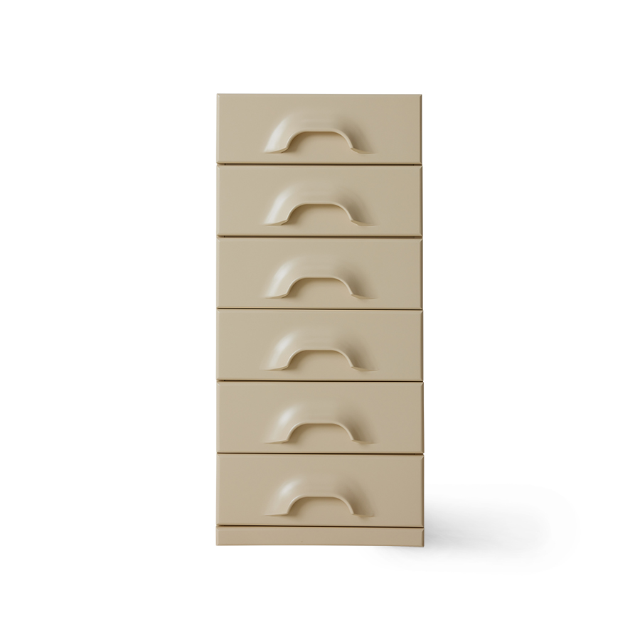 Chest of 6 drawers, cream | HKLIVING