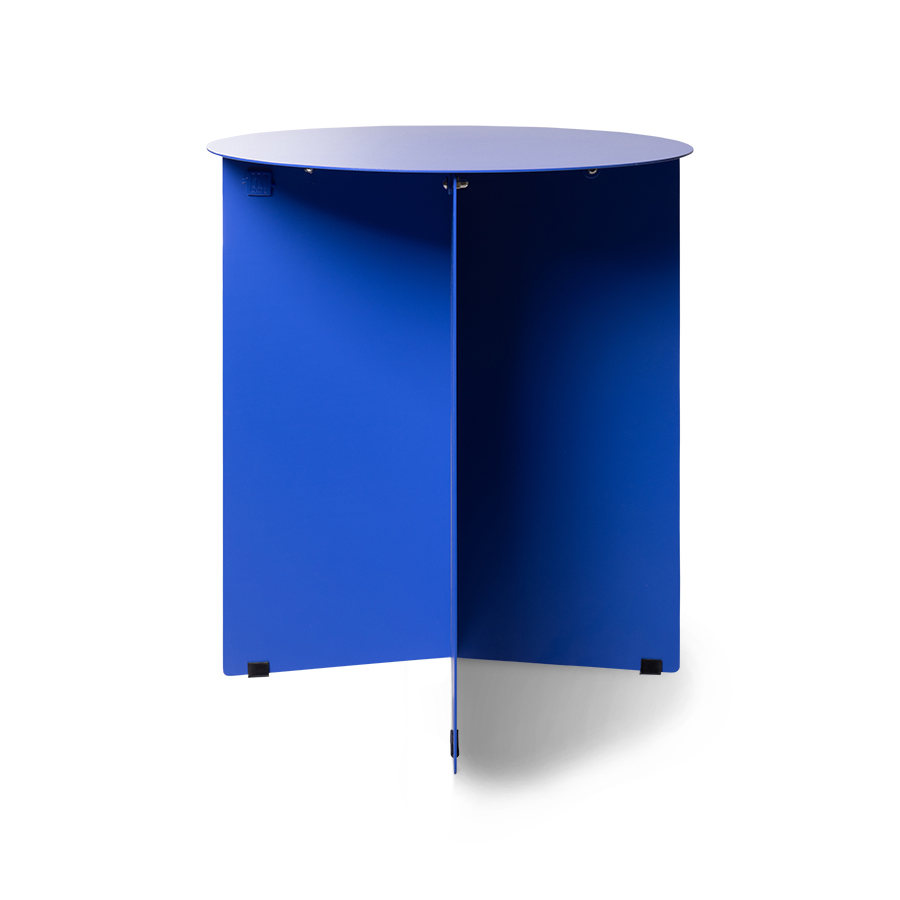 metal side table round, cobalt | HKliving