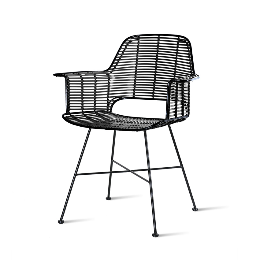 Outdoor Tub Chair Black 