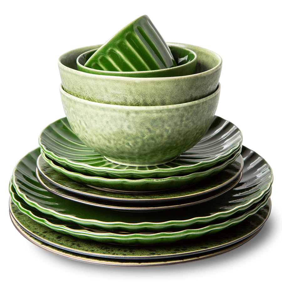 Green ceramic plates hotsell