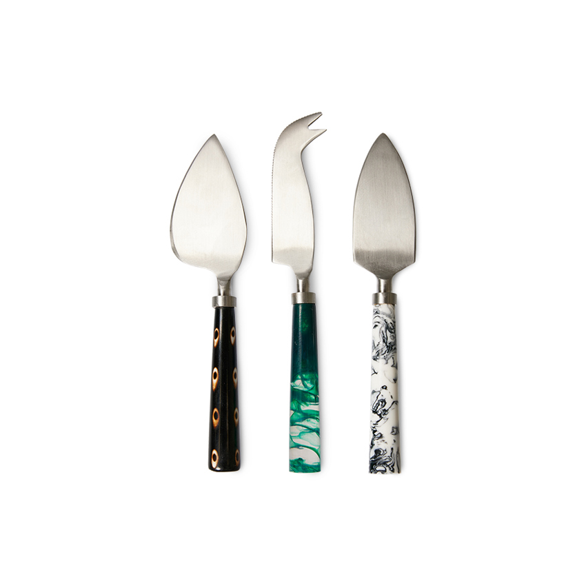 Cheese Knife Set Brushed Steel, 3-pack - ERNST @ RoyalDesign