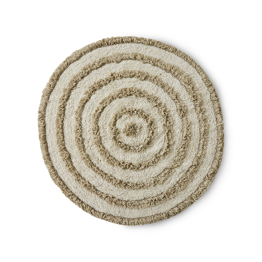 round bath mat swirl 120cm | HKliving