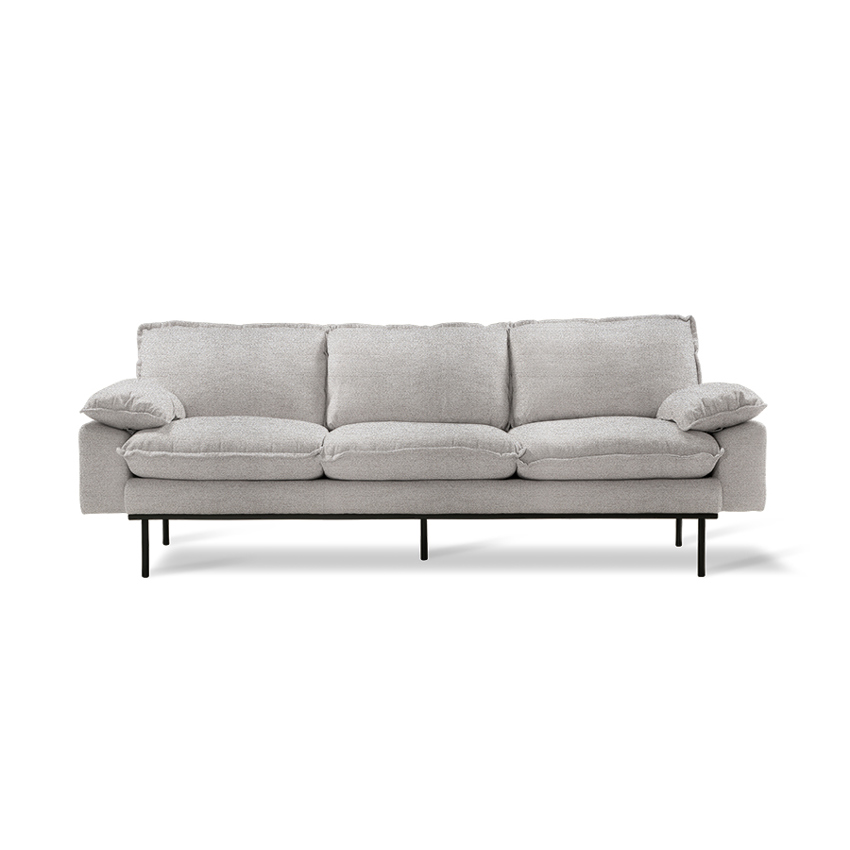 retro sofa: 3-seats, sneak, light grey | HKliving