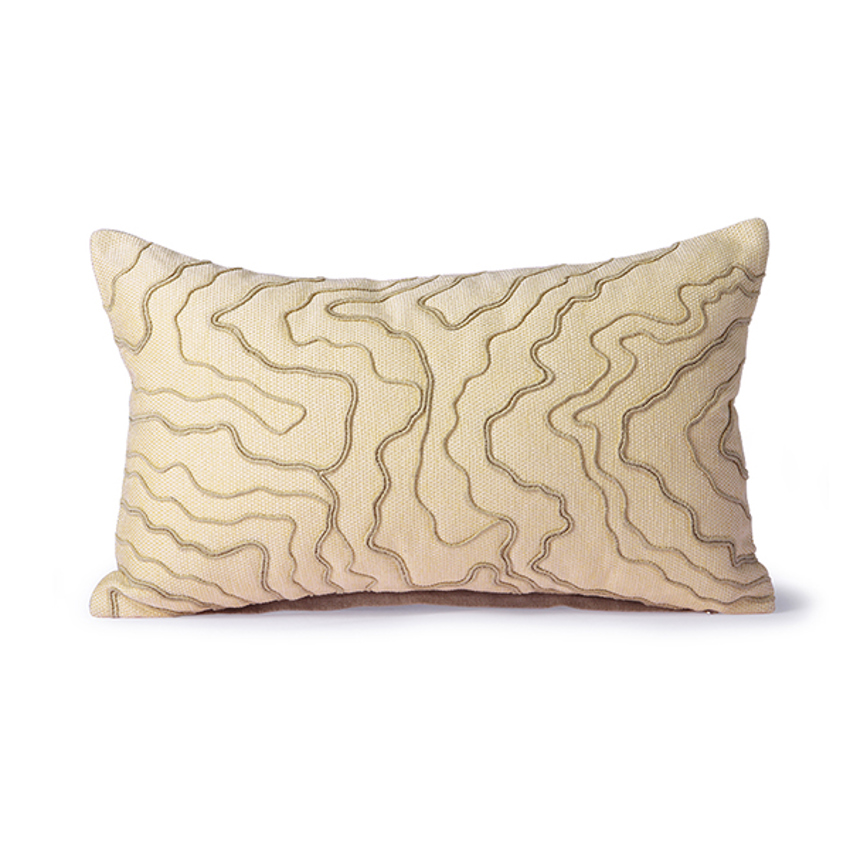 HKliving Nude Cushion with Silver Patches - 30x40cm