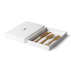 White & Gold Cheese Knife Set of 3